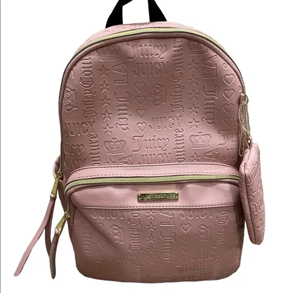 Juicy Couture Word Play Backpack NWT Juicy Couture | Bags | Juicy Couture Womens Black Debossed  main image 2